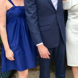 LOFT Dark Blue One Strap Dress